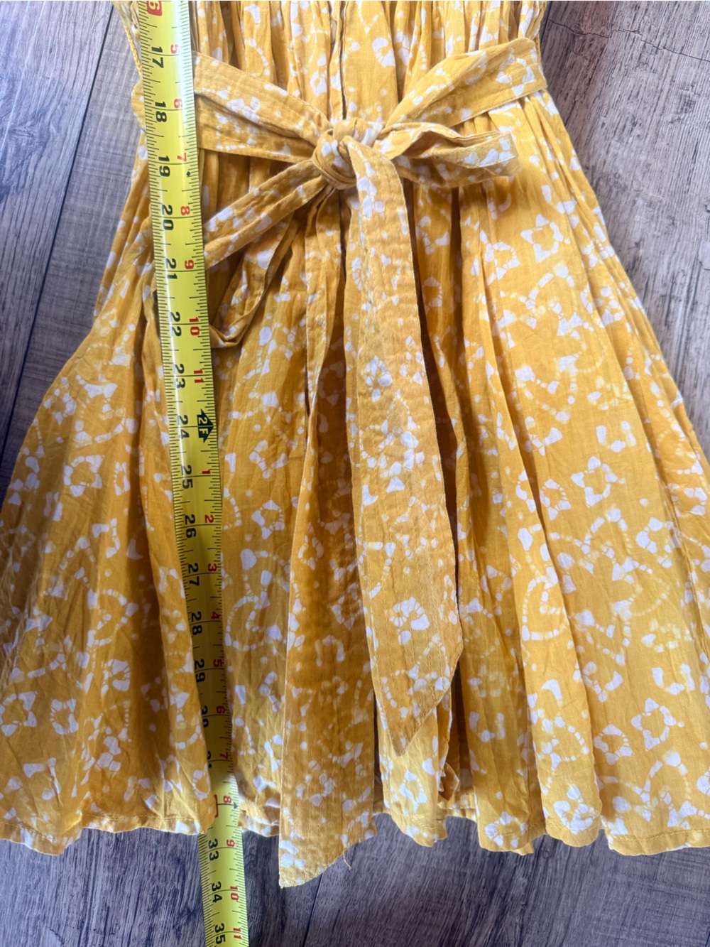 Cleobella Zia Dress XS Mustard Ruffles and Belted - Picture 7 of 8
